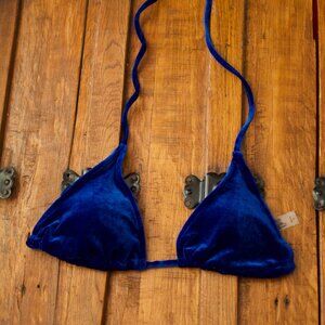 Blue velvet bikini TopTriangle / Size L